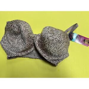 Maidenform 32D Convertible Underwire Bra Neutral Animal Print DM7543